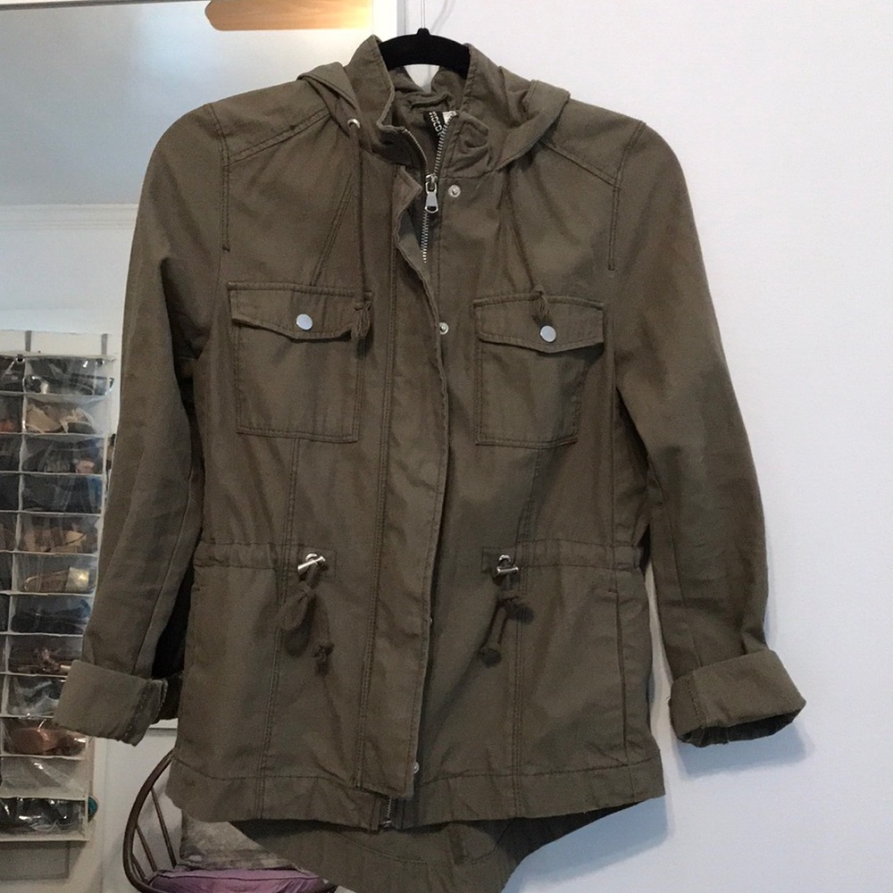 H&M military style green jacket